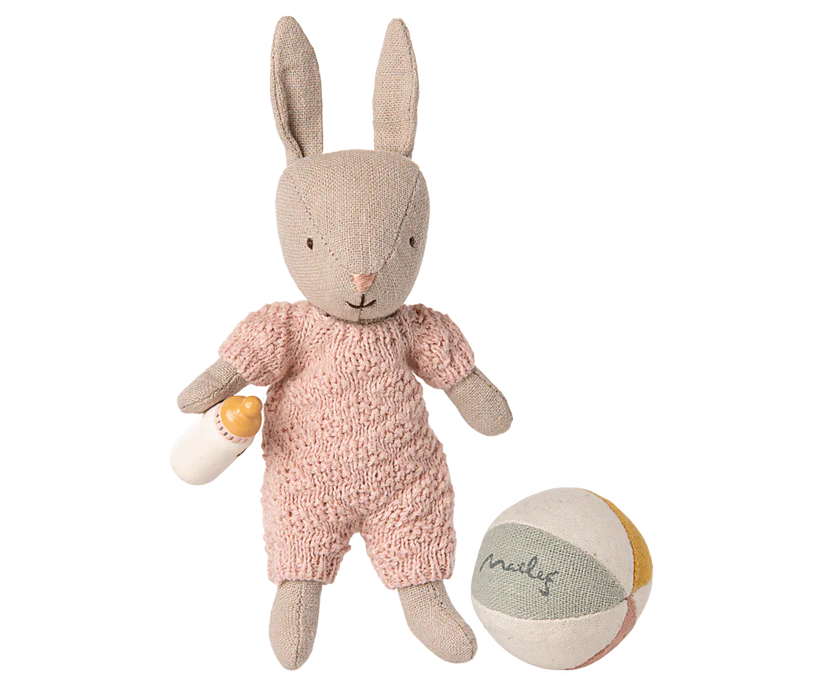 *PRESALE* Maileg Rabbit set, Micro - Sand - Rose