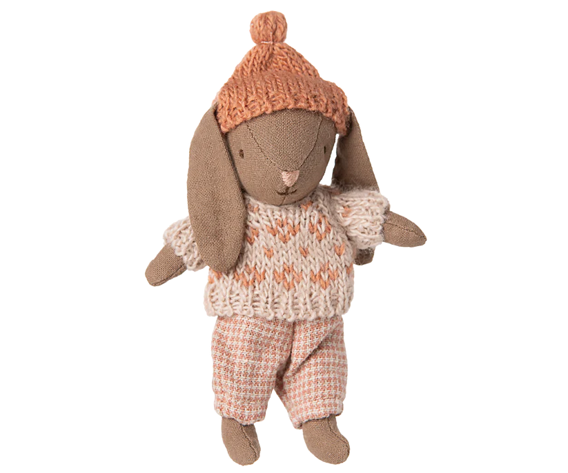 *PRESALE* Maileg Winter bunny, Micro - Brown - Rose