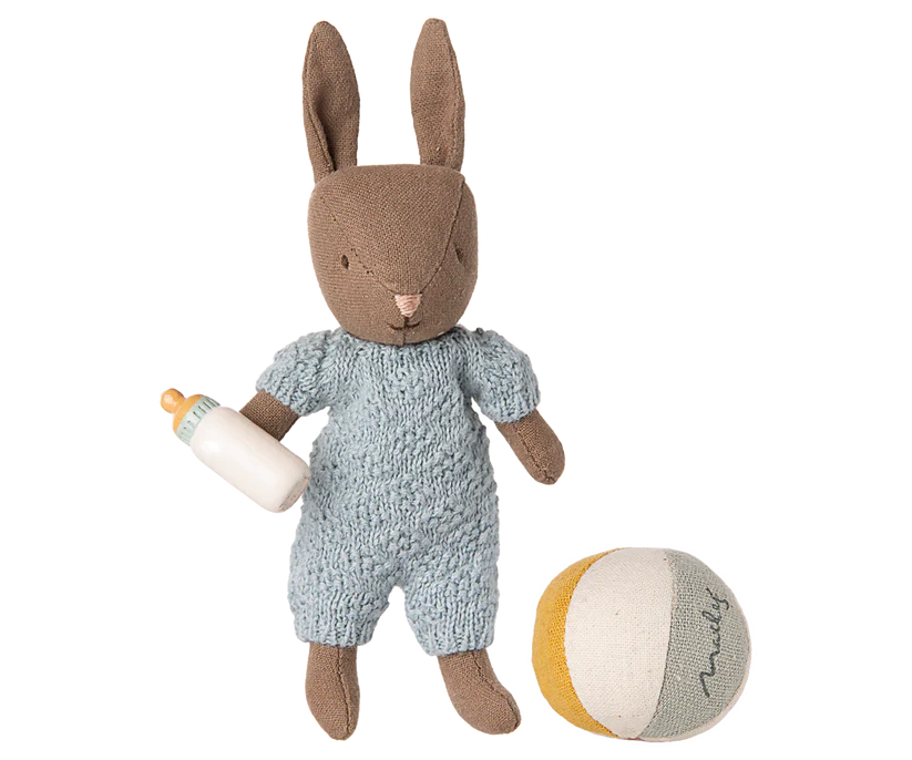 *PRESALE* Maileg Rabbit set, Micro - Brown - Blue