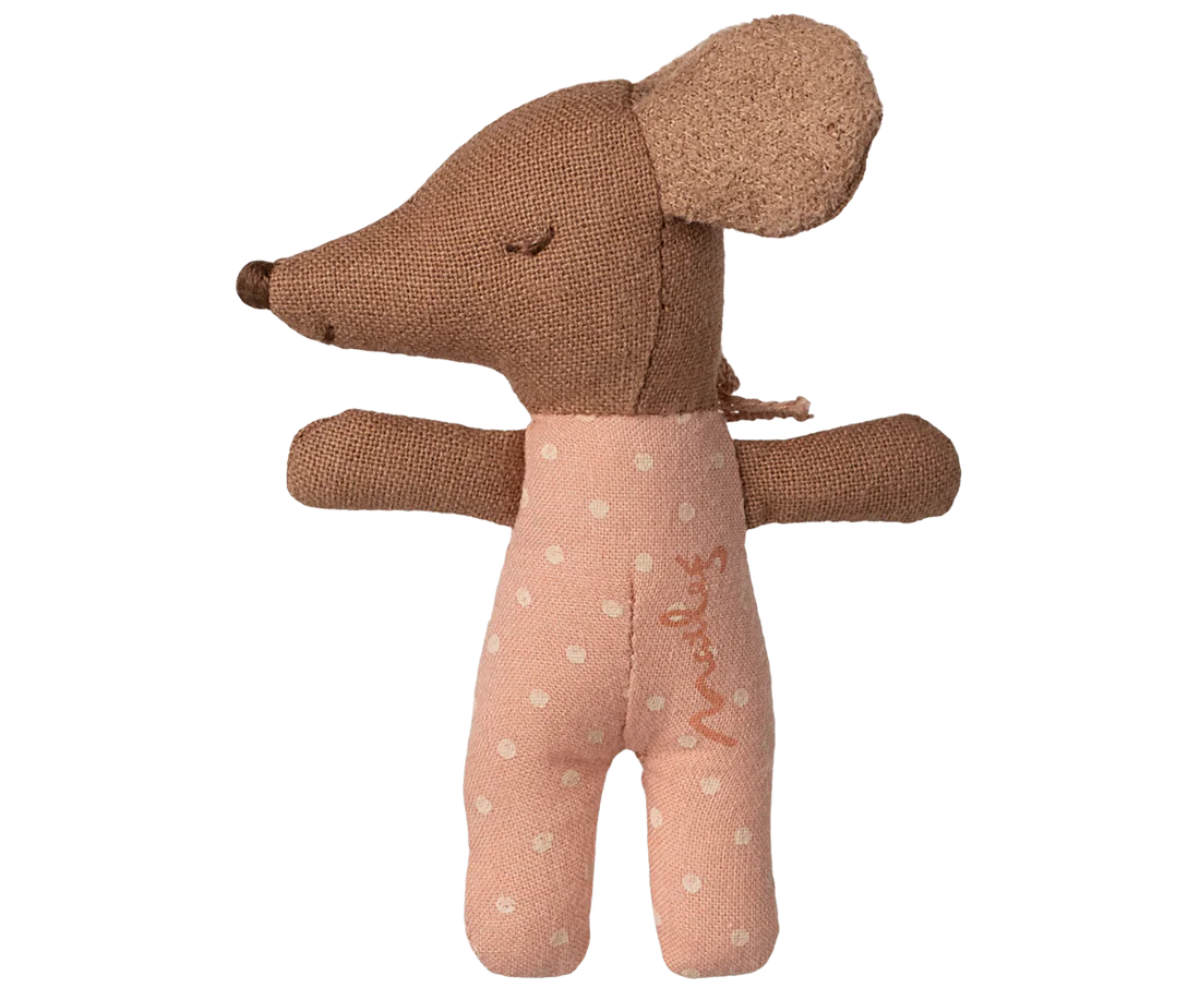 *PRESALE* Maileg Sleepy wakey baby mouse in matchbox - Rose