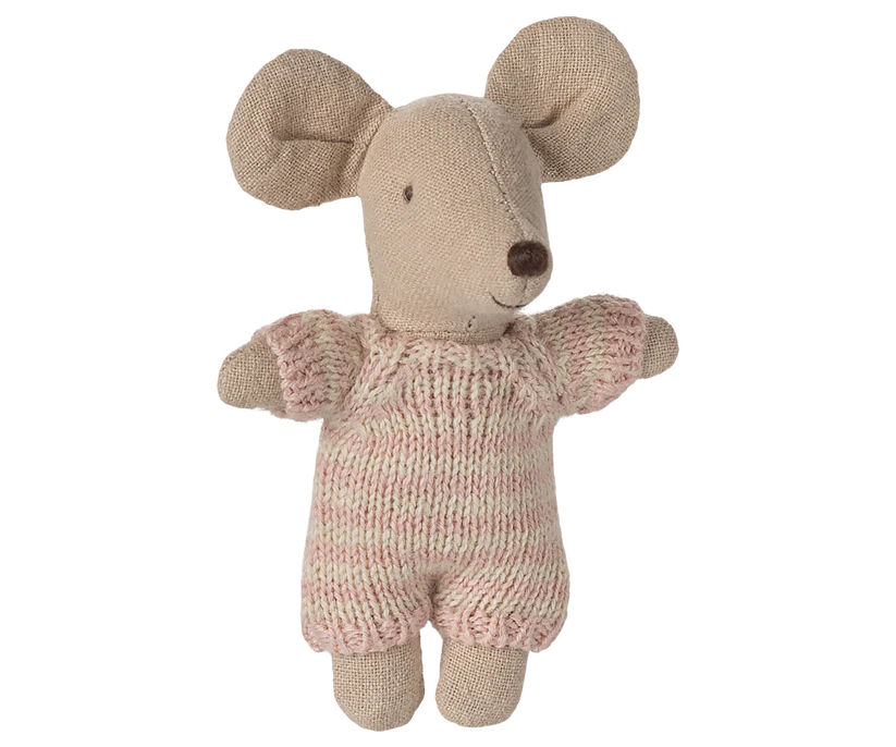*PRESALE* Maileg Baby mouse in carry cot - Rose
