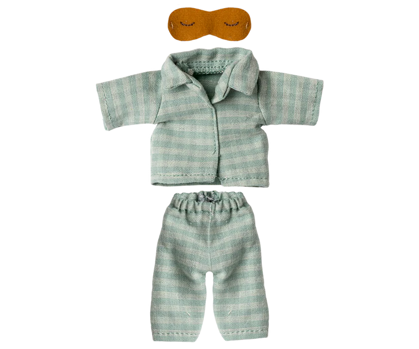Maileg Pyjamas, Dad mouse - Mint/sand