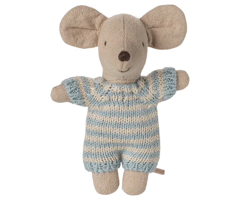 *PRESALE* Maileg Baby mouse in carry cot - Blue