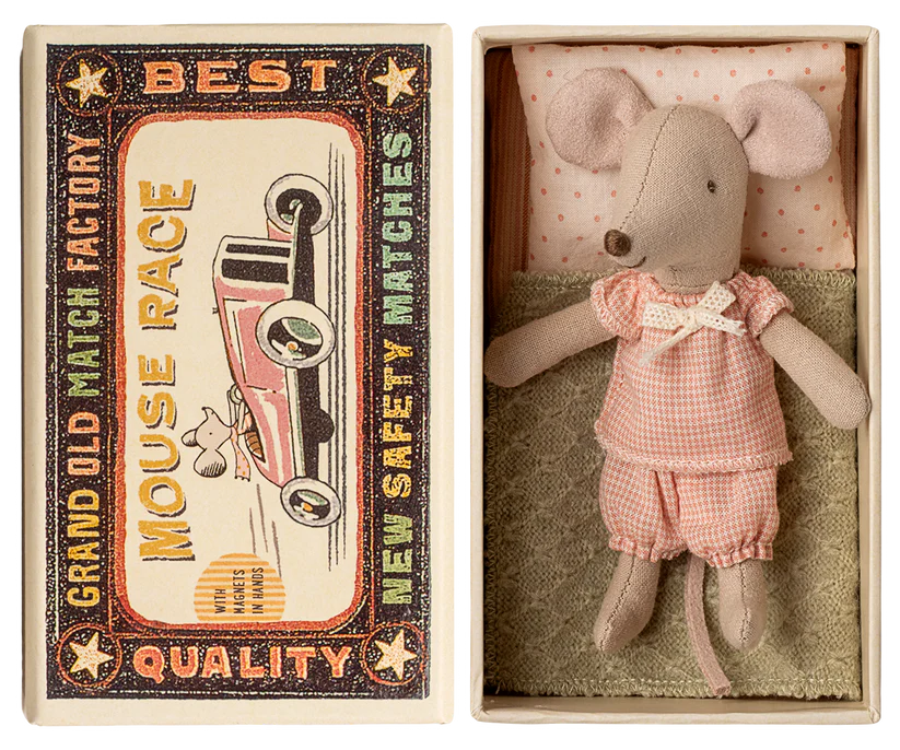 *PRESALE* Maileg Little sister mouse in matchbox