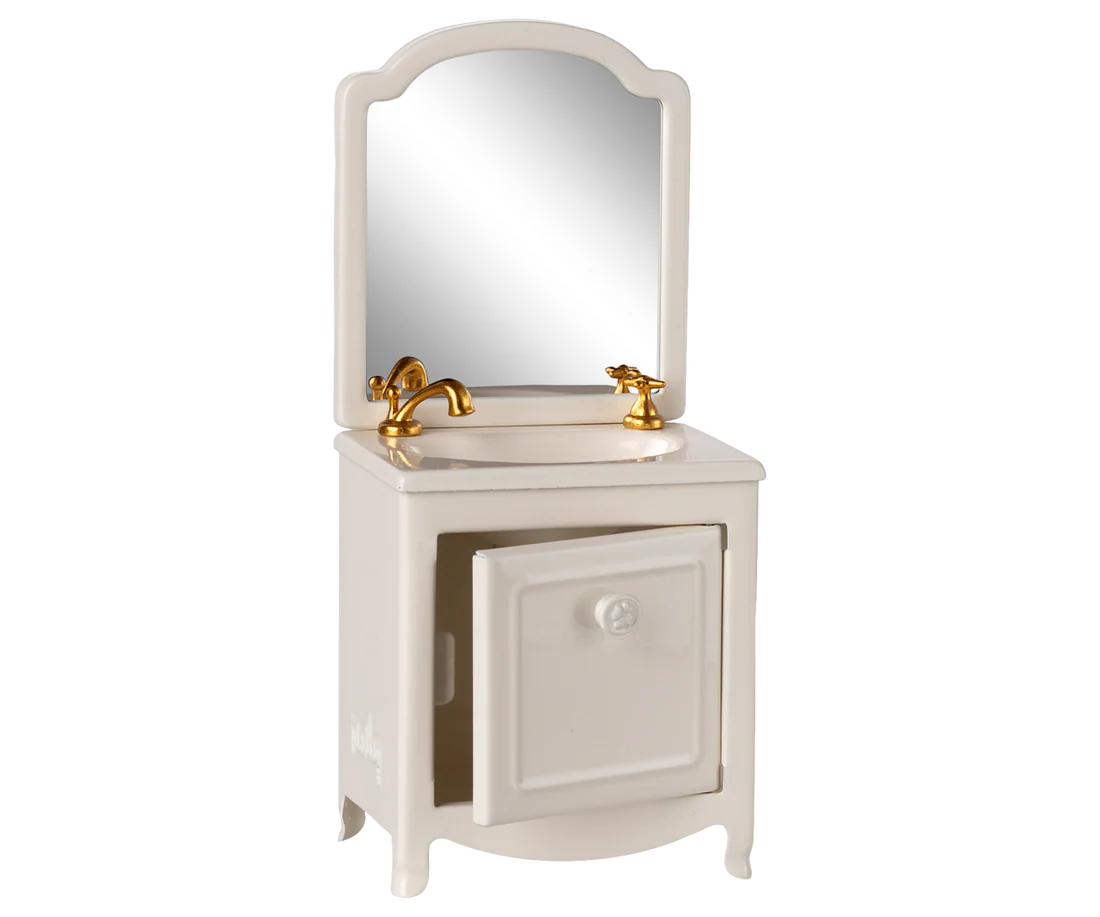 Maileg Sink dresser, Mouse - Off white