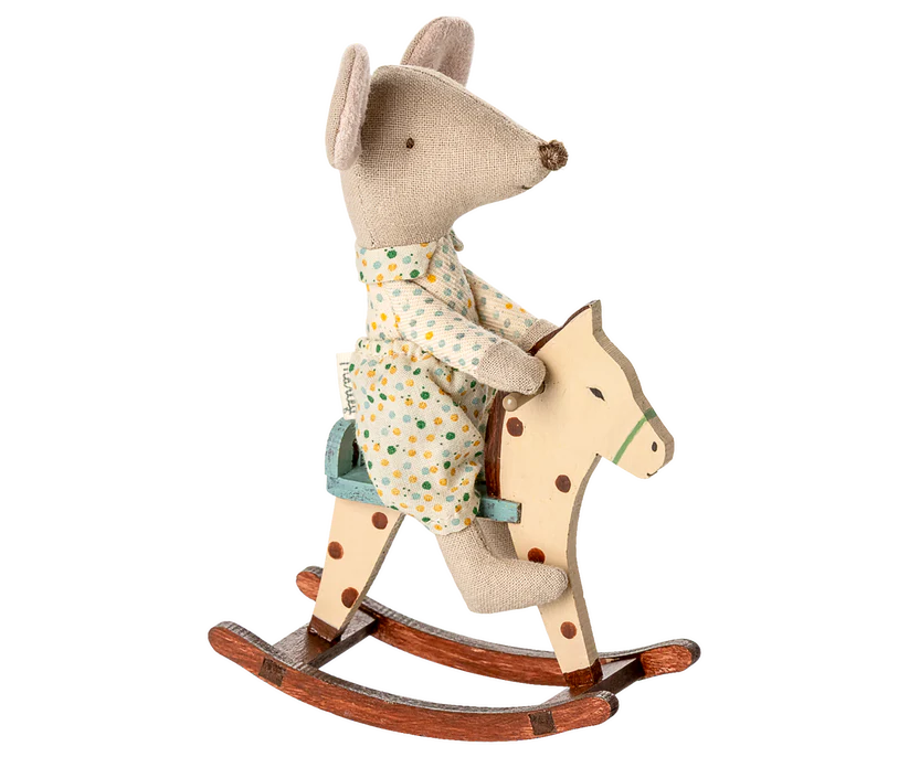 Maileg Rocking horse, Mouse - Spotted