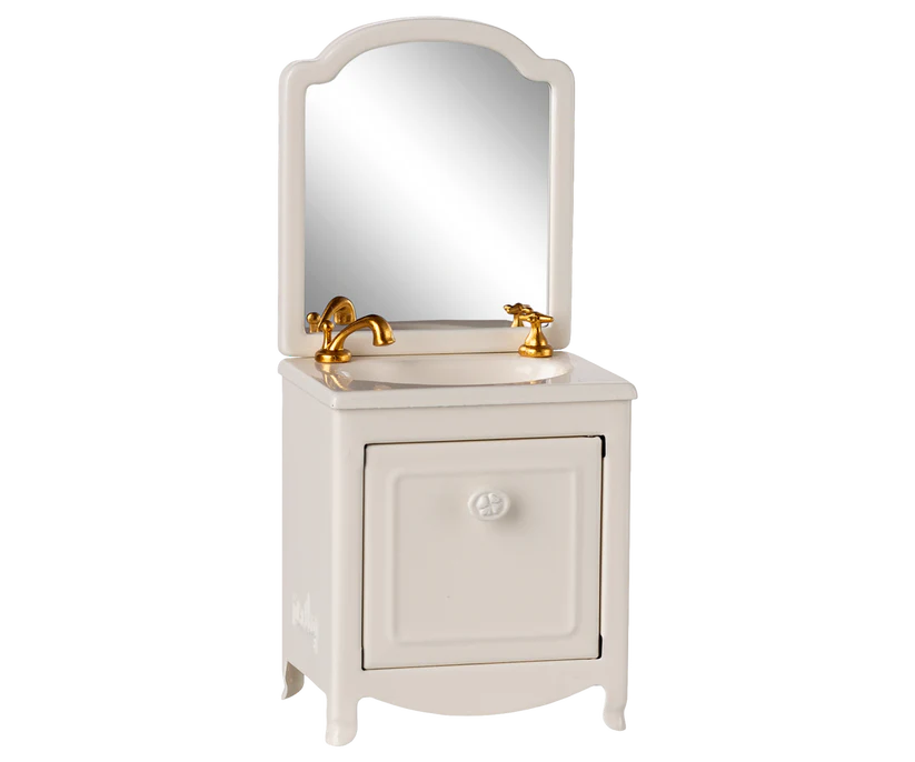 Maileg Sink dresser, Mouse - Off white