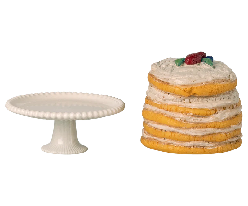 Maileg Wedding cake and cake stand, Mouse