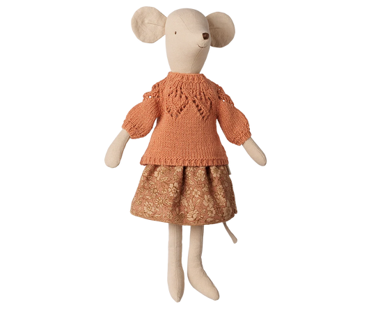 *PRE-SALE* (NOVEMBER) Maileg Skirt and knitted sweater - Medium mouse (Medium Size Mouse 13.39")
