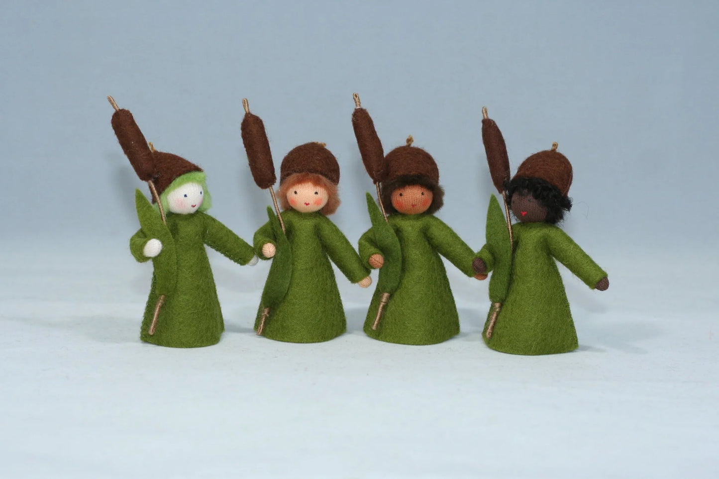 Ambrosius Cattail Fairy | 3" Miniature Standing Doll