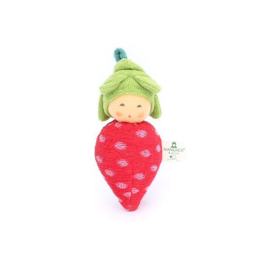 Nanchen Organic Terry Cloth Strawberry Rattle