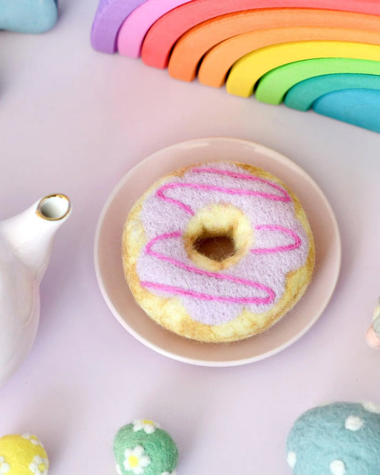Tara Treasures Felt Donut with Pink Drizzle