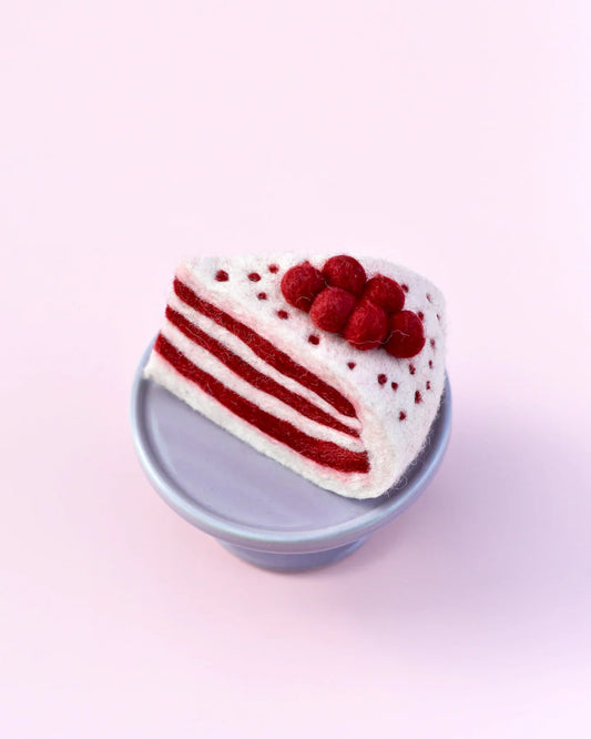 Felt Red Velvet Cake Slice
