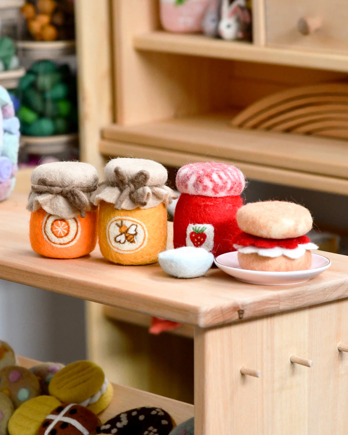 *PRESALE* Felt Strawberry Jam and Scones Set