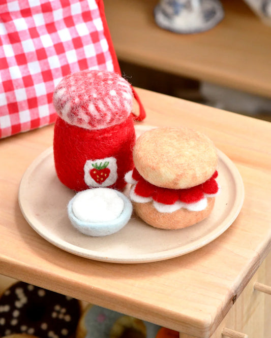 Felt Strawberry Jam and Scones Set