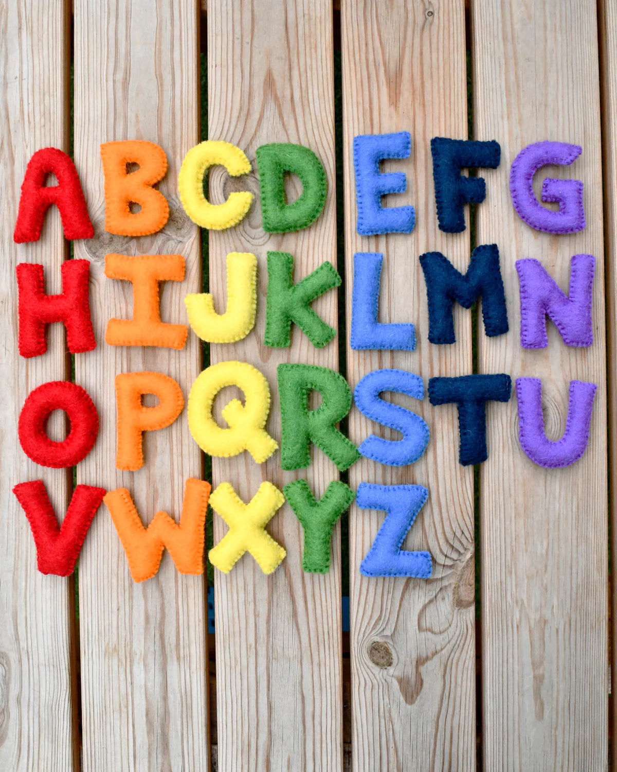 Tara Treasures Felt Alphabet | Uppercase - Rainbow Colours