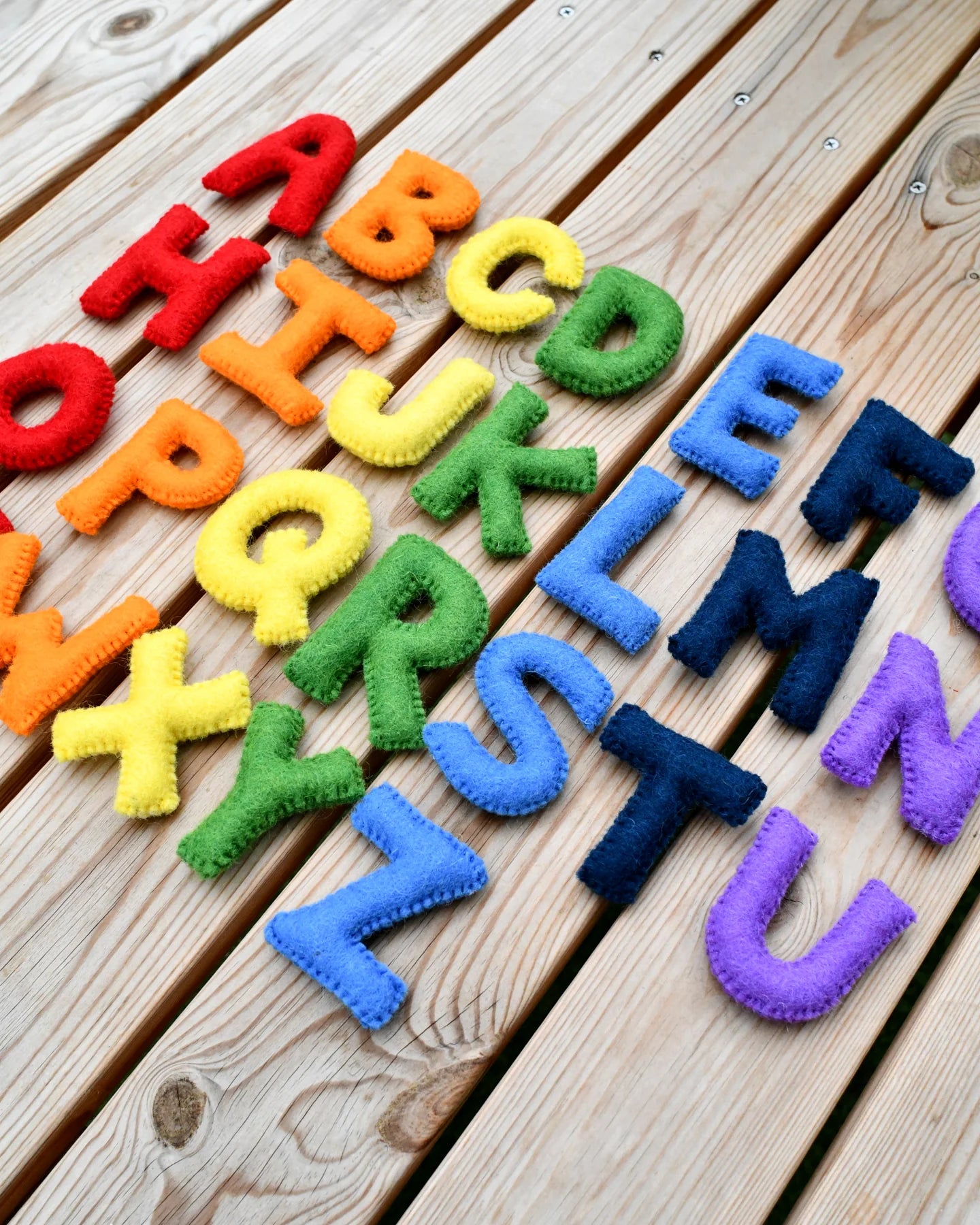 Tara Treasures Felt Alphabet | Uppercase - Rainbow Colours
