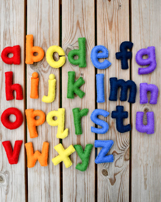Tara Treasures Felt Alphabet | Lowercase - Rainbow Colours