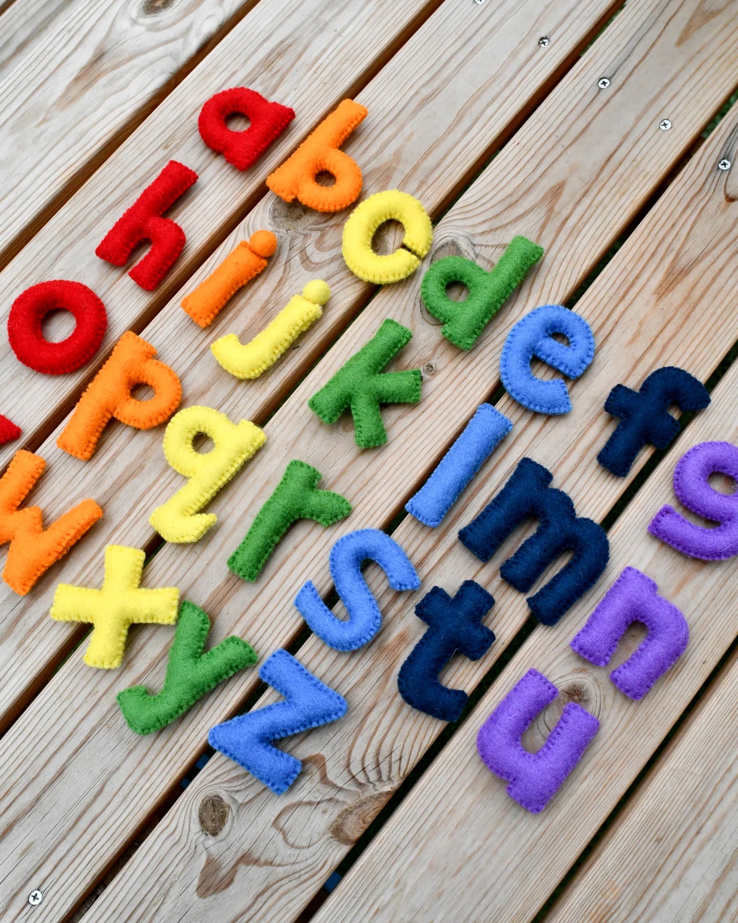 Tara Treasures Felt Alphabet | Lowercase - Rainbow Colours