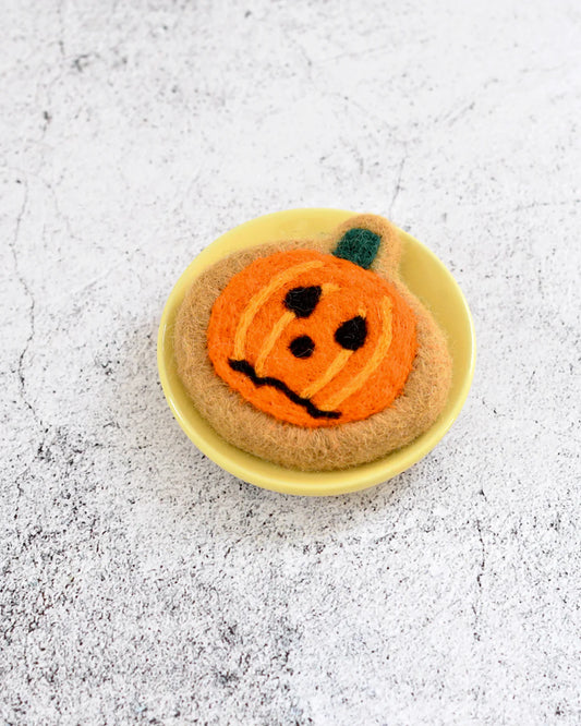 Felt Frazzled Pumpkin Cookie