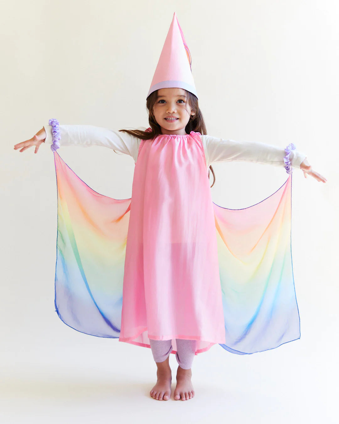 Sarah's Silks Fairy Dress - Pink & Rainbow