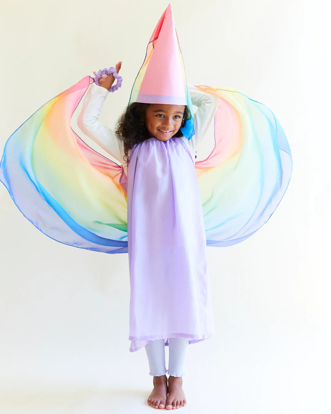 Sarah's Silks Fairy Dress - Lavender & Rainbow