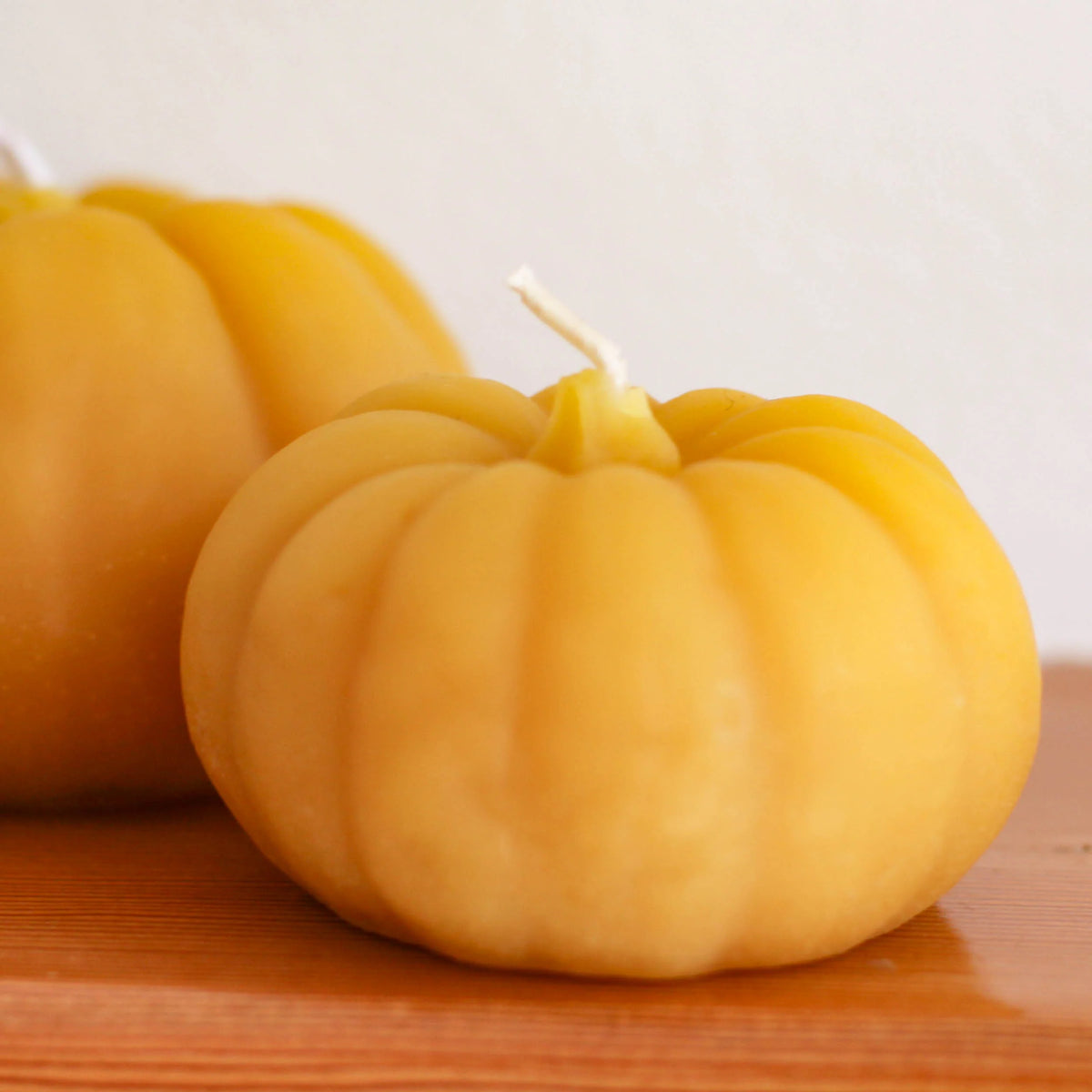 Honey Candles Small Natural Beeswax Pumpkin Candle