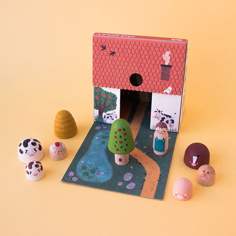 Wooden world farm by Londji