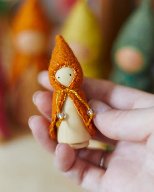 *PREORDER* Wonderheart Mini Orange Wooden Gnome