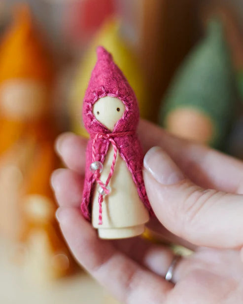*PREORDER* Wonderheart Mini Pink Wooden Gnome