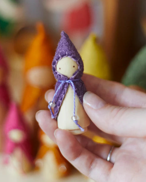 *PREORDER* Wonderheart Mini Purple Wooden Gnome