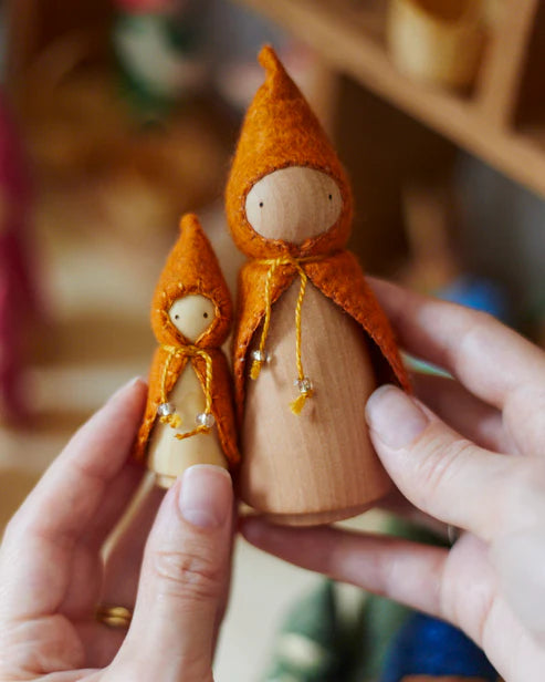 *PREORDER* Wonderheart Mini Orange Wooden Gnome