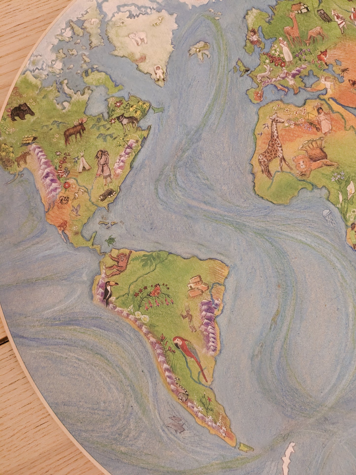 Wilded Family Waldorf inspired Wild World Map