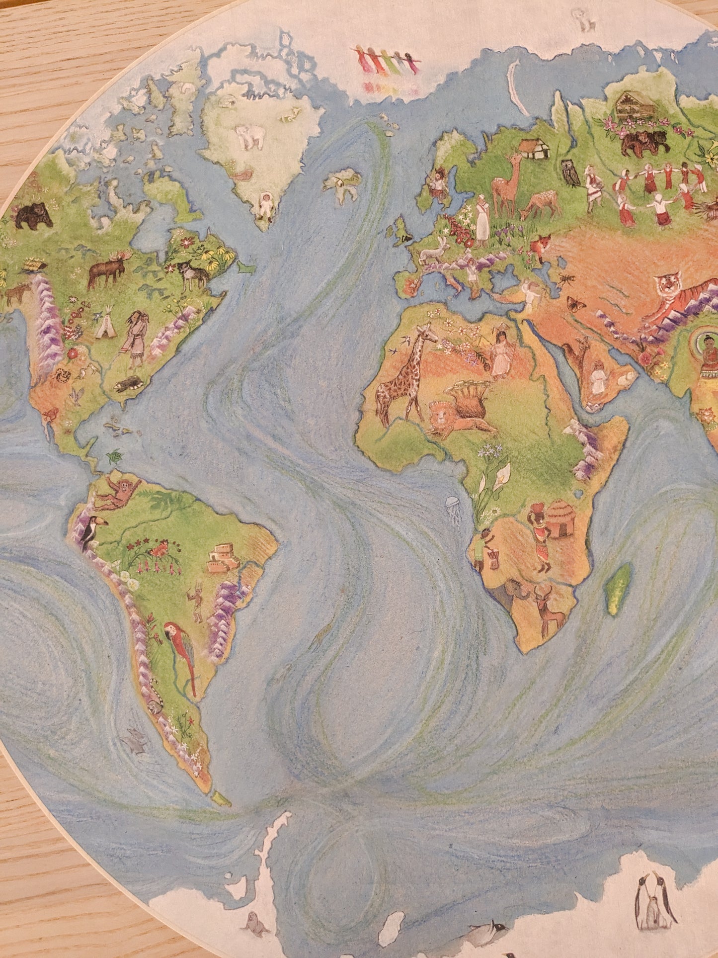 Wilded Family Waldorf inspired Wild World Map