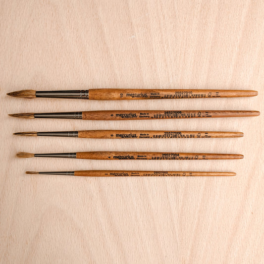 Paint Brush Cow Hair - Round Tip | select size