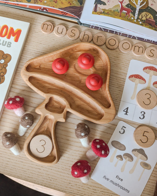 Mushroom Tray  |  Cherry Wood