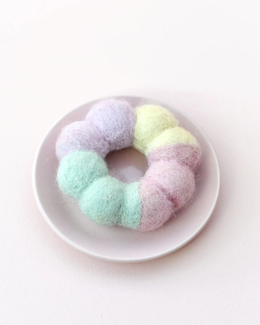 Tara Treasures Felt Pastel Glaze Vanilla Pon De Ring Mochi Donut