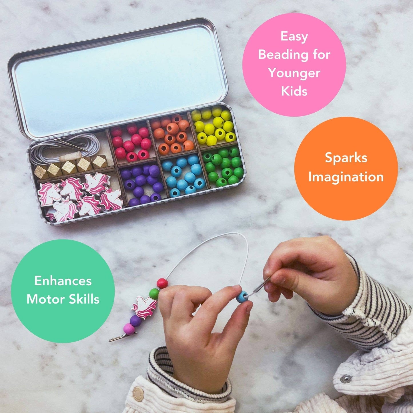 Unicorn Bracelet Bead Kit (Makes 5 Bracelets)