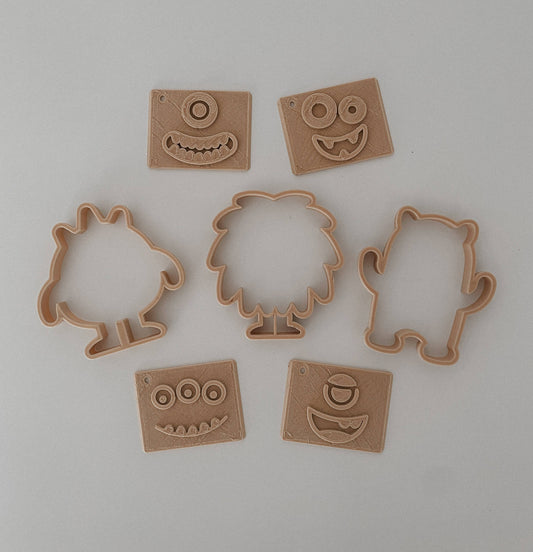 Halloween Monster Playdough Eco Cutter™ Stamp Set (without handle)