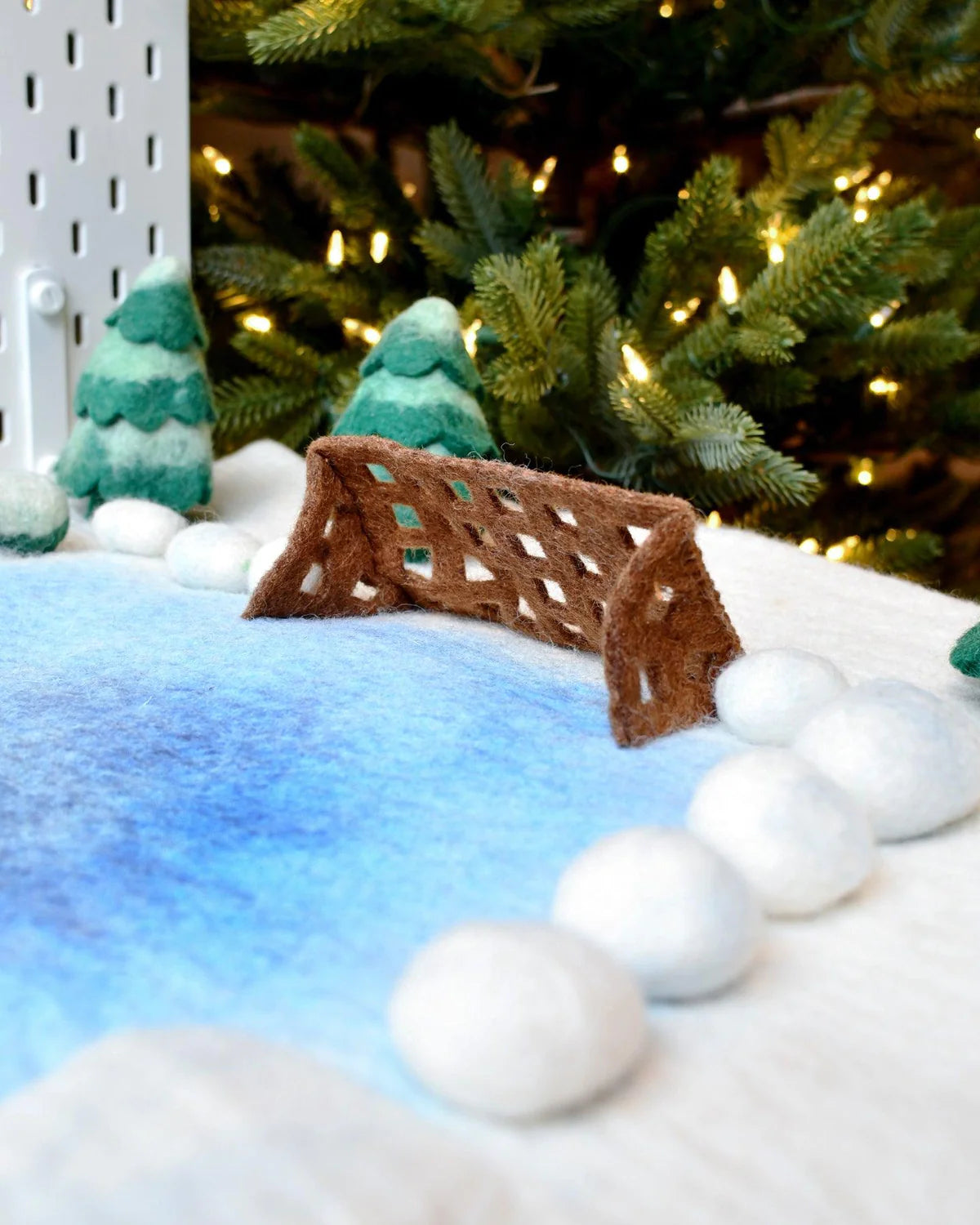 Tara Treasures Large Snow Ice Rink Play Mat Playscape