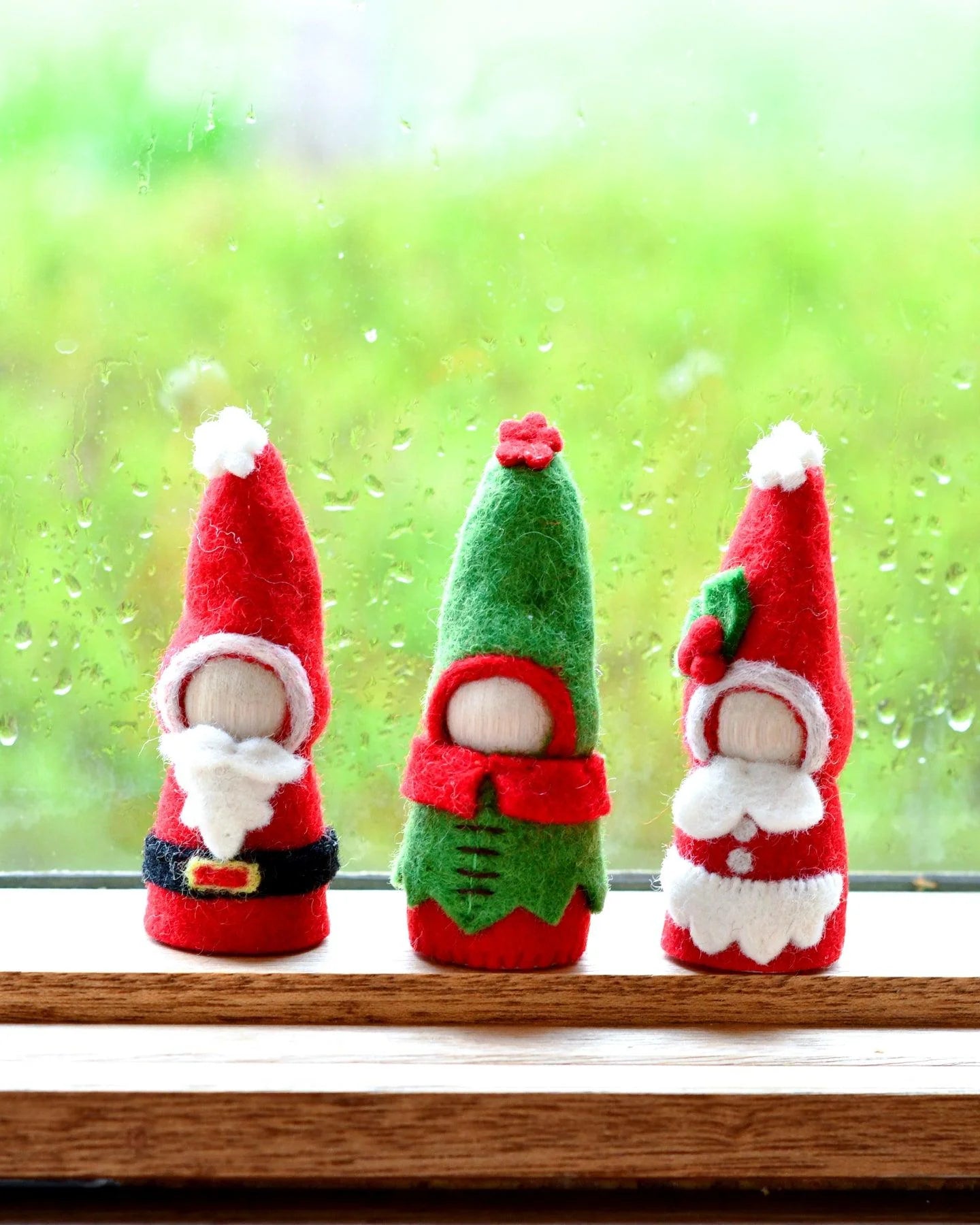 Tara Treasures Christmas Peg Doll Set | Santa, Mrs. Claus, and Elf