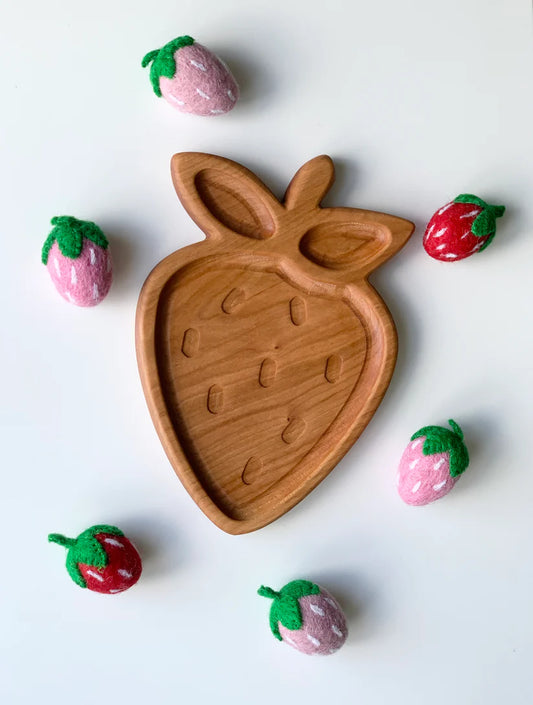 Strawberry Tray  |  Cherry Wood