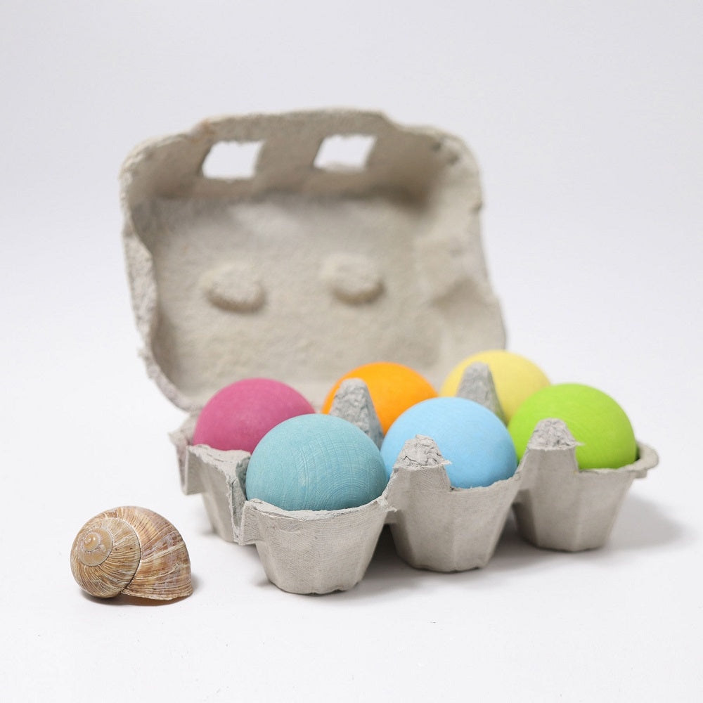 Grimm's Balls, Wooden Pastel 6 pcs