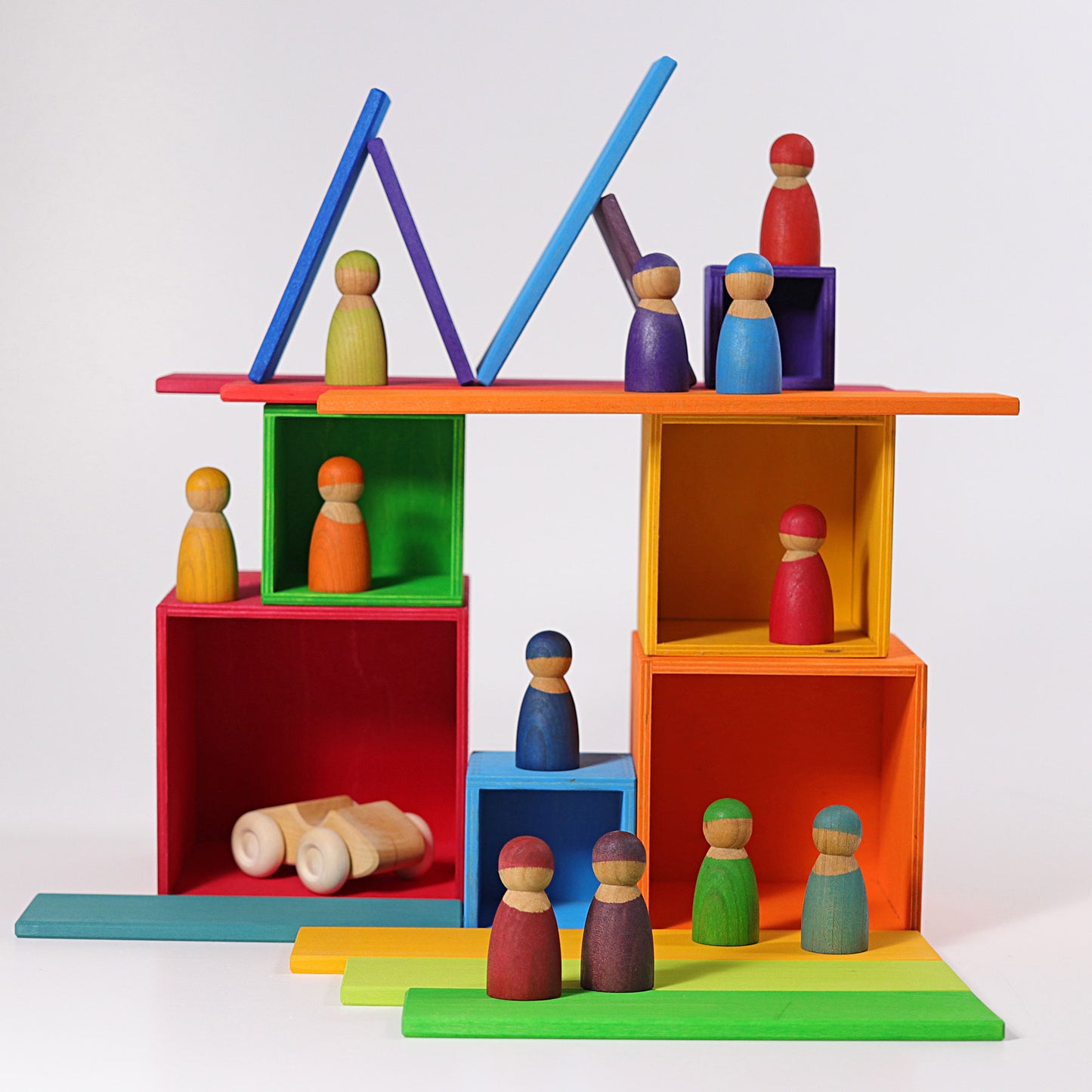 Grimm's Stacking Boxes Large, multi-coloured