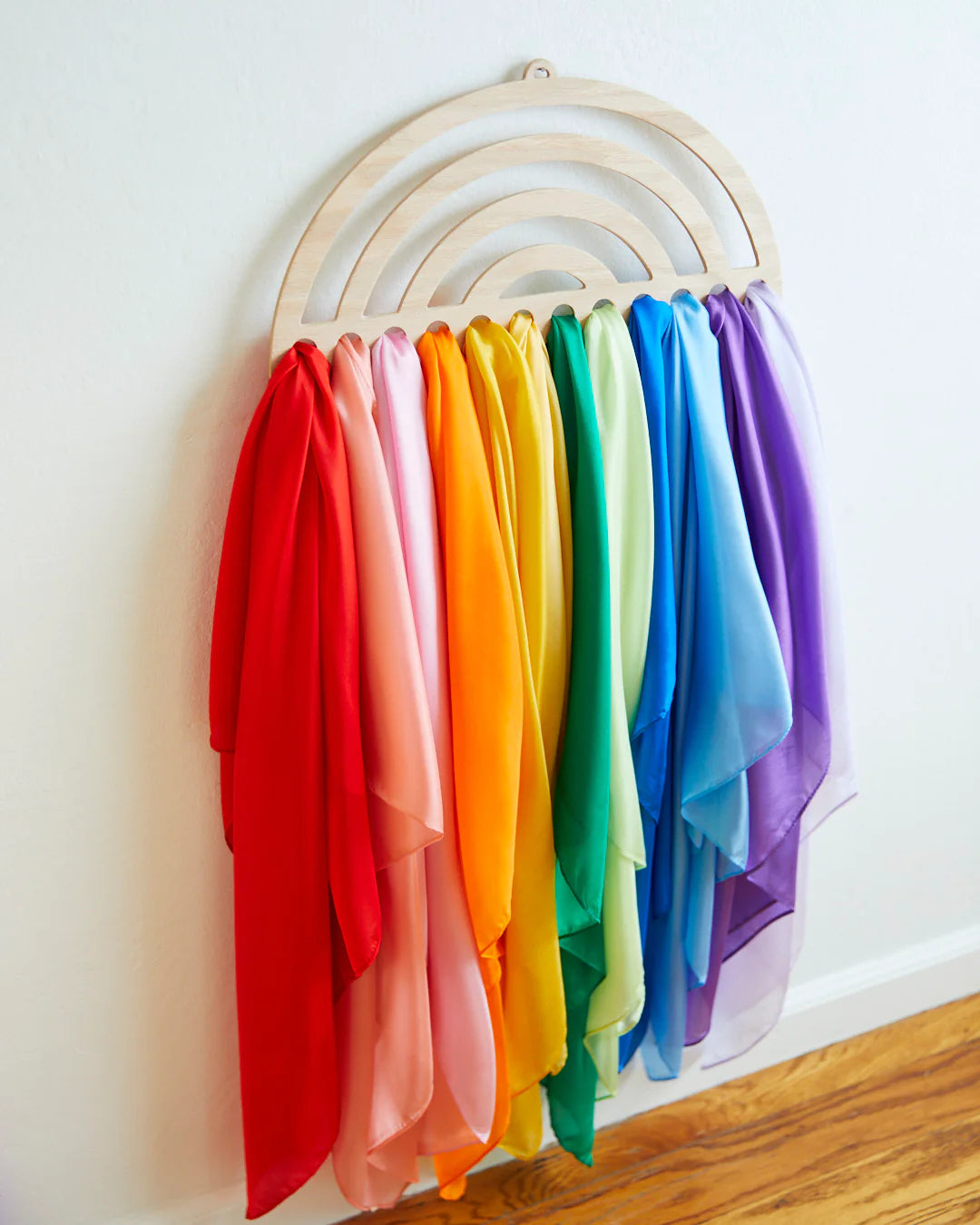 Sarah's Silks Large Rainbow Playsilk Display