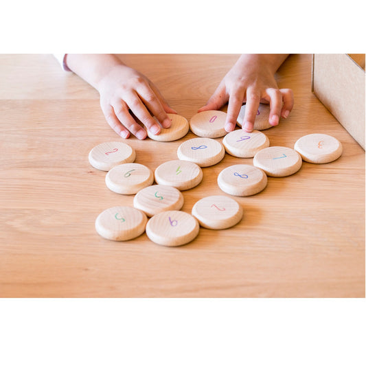 Grapat Wood Coins to Count 60 pcs