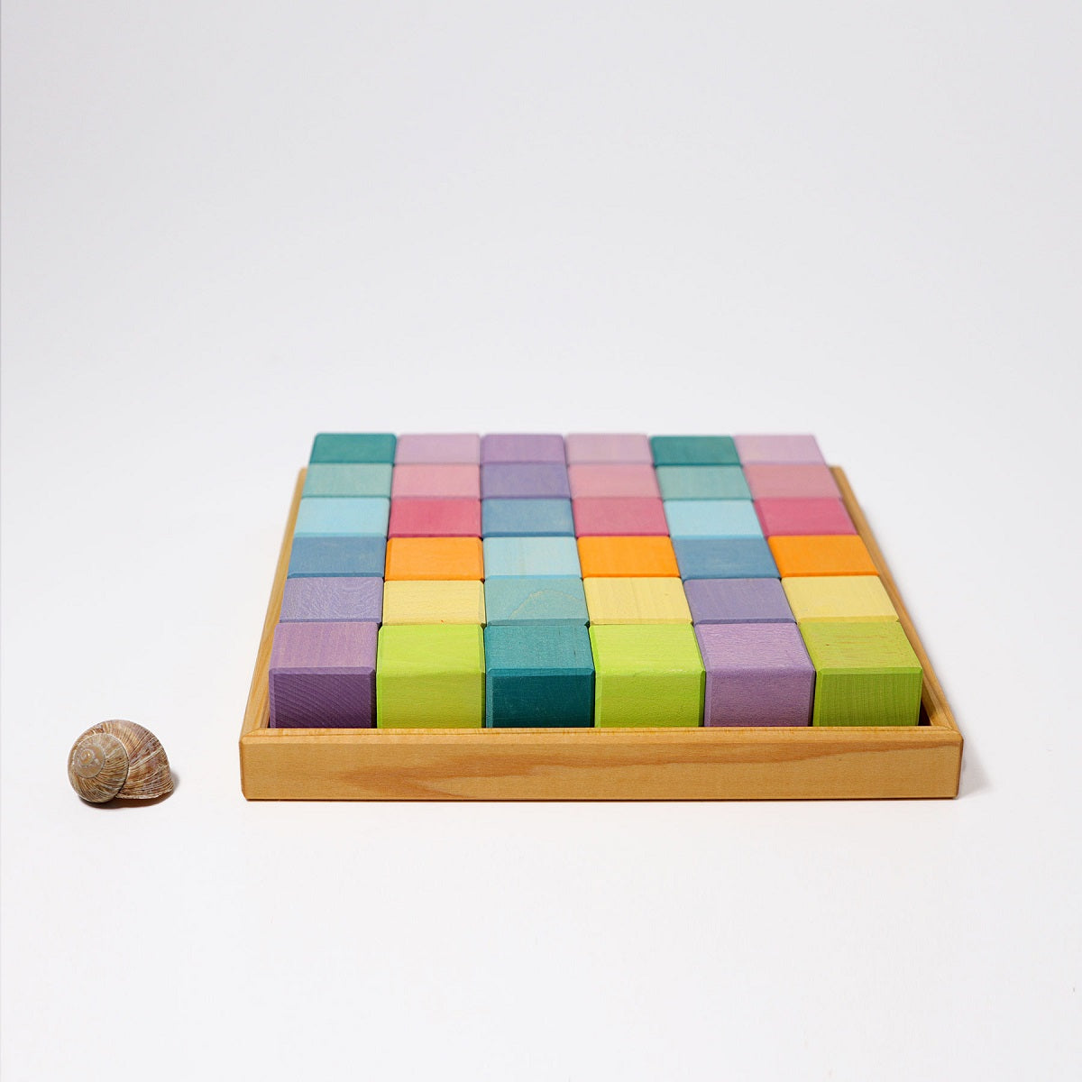 Grimm's Building Set Squares PASTEL 4 x 4 cm Building Sets