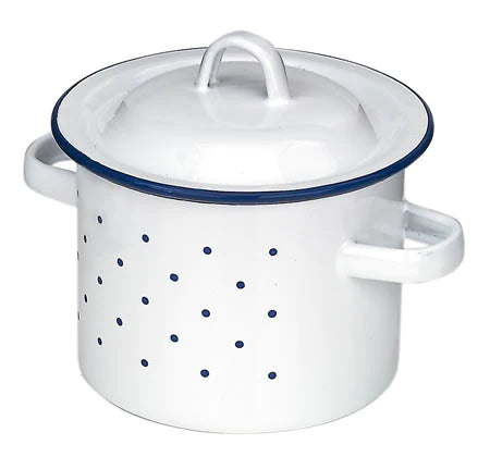 Enamel pot, high (12 cm)