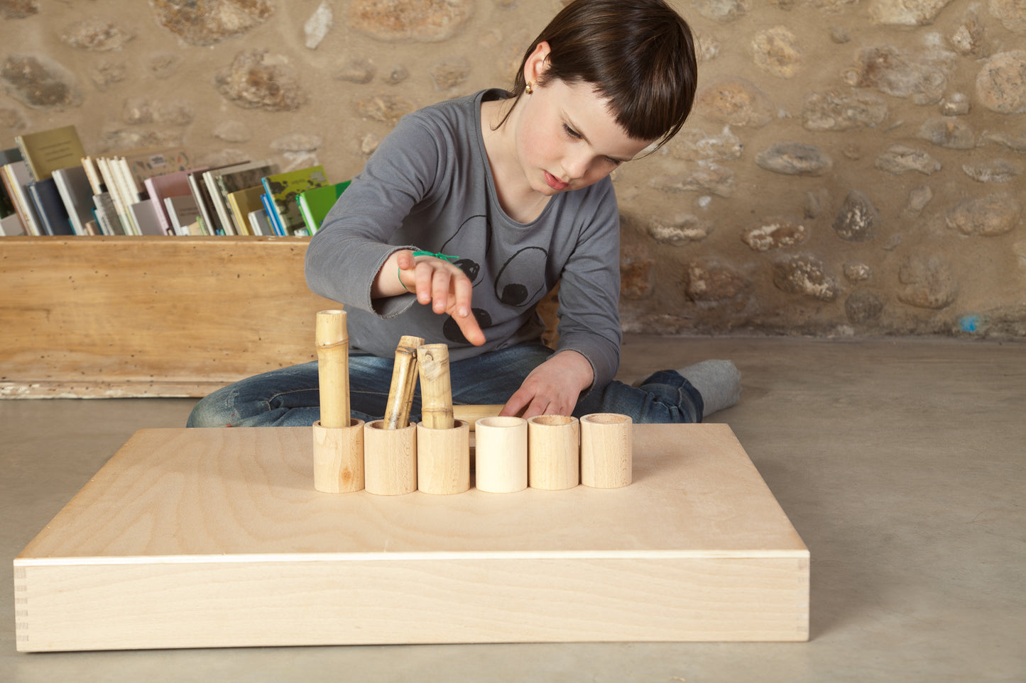 Grapat Wood Natural Cups With Lids x 6