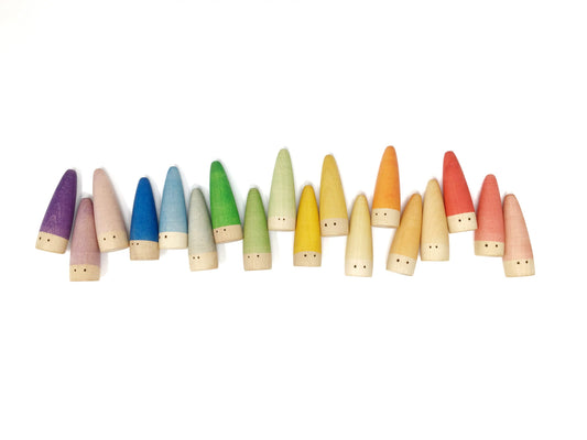 Grapat Wood Coloured Stick Gnomes 18 pcs